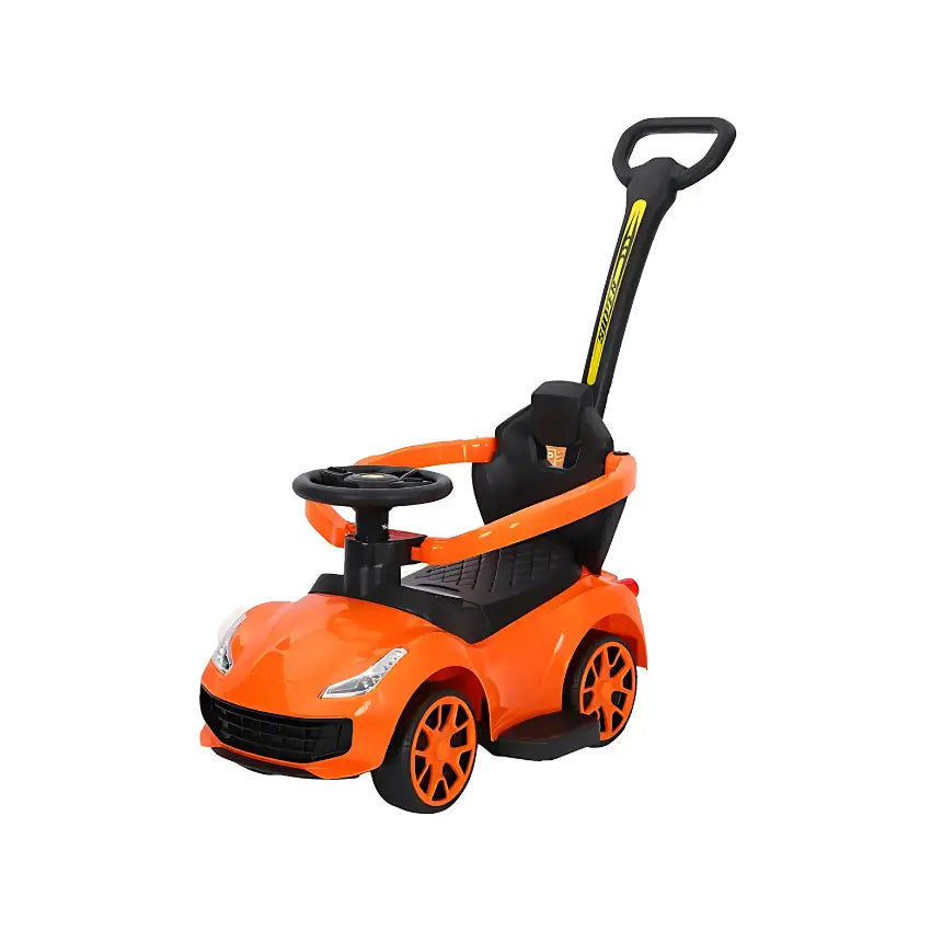 Buy Tolo Car with Push Bar with Light and Music Orange | Yallatoys.com
