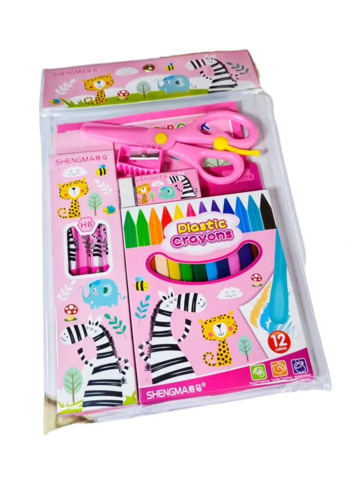 Buy Animal Themed Pvc Bag Stationery Set | Yallatoys.com