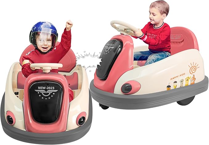 Buy Kids Ride On Battery Operated Bumper Car with Remote Control Pink | Yallatoys.com
