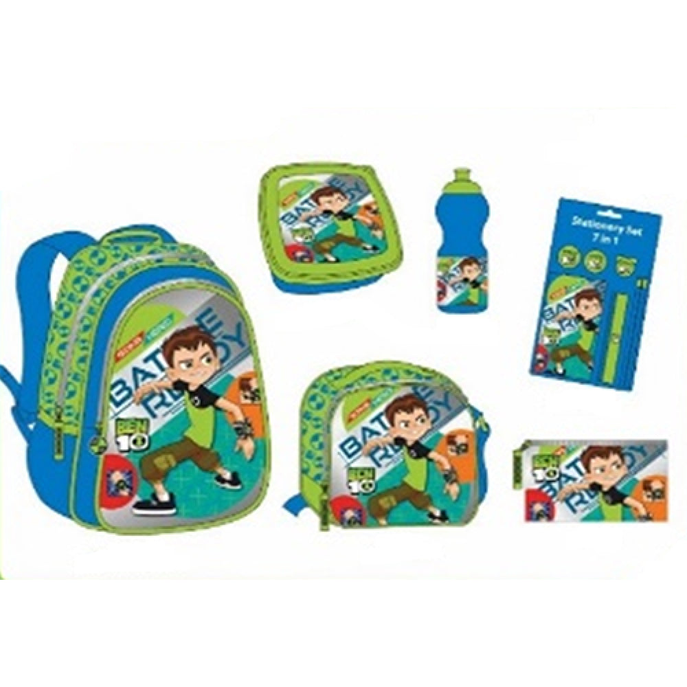 Buy Ben10 12 In 1 Backpack Set 16inch | Yallatoys.com