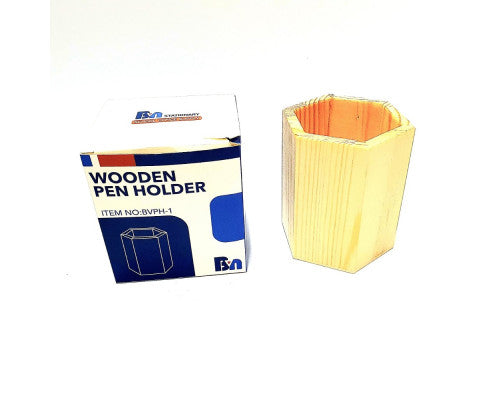 Buy Wooden Pen Holder Hexagonal Shape | Yallatoys.com