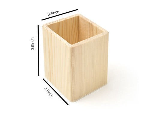 Buy Wooden Pen Holder Square Shape | Yallatoys.com