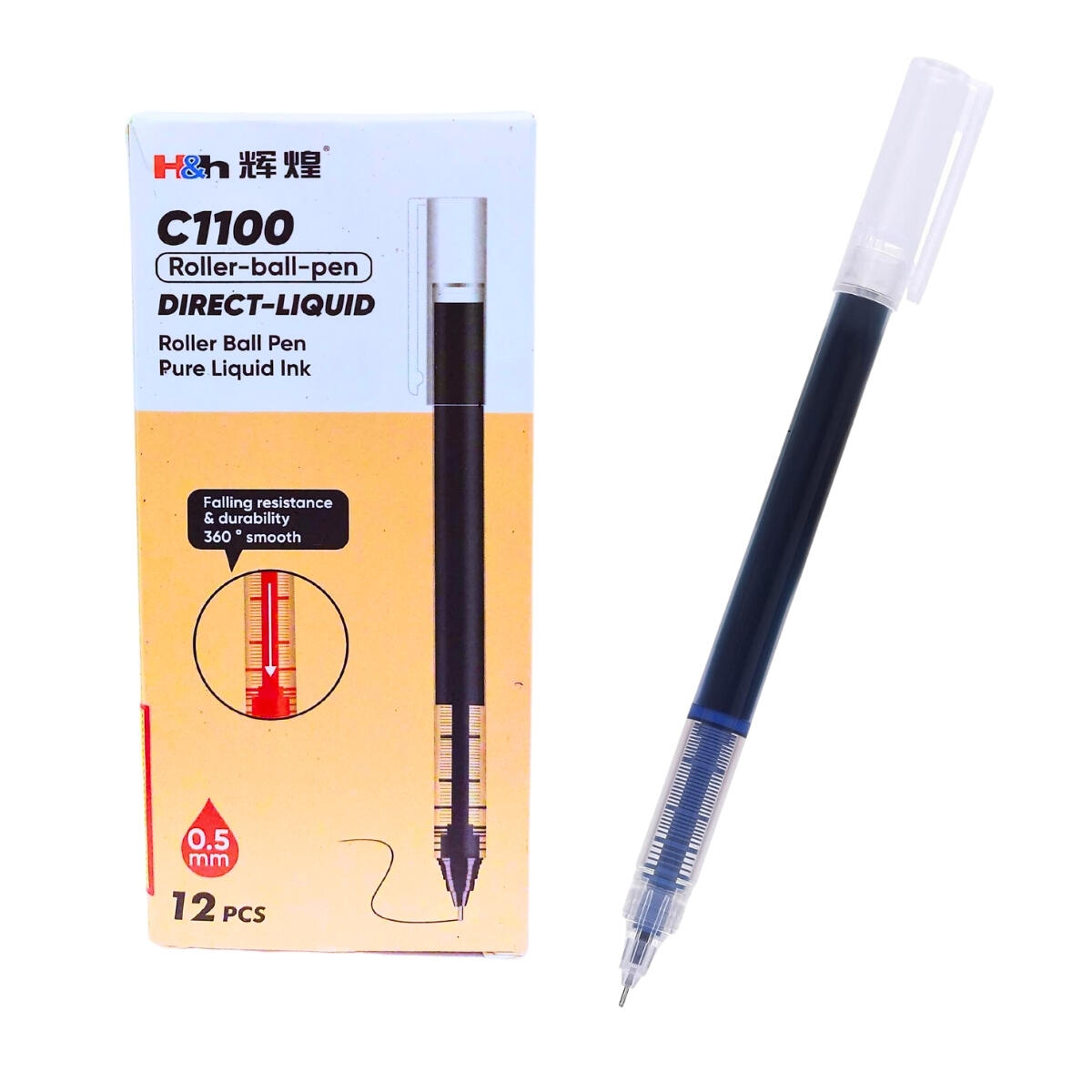 Buy Direct Liquid Roller Ball Pen 12Pcs | Yallatoys.com