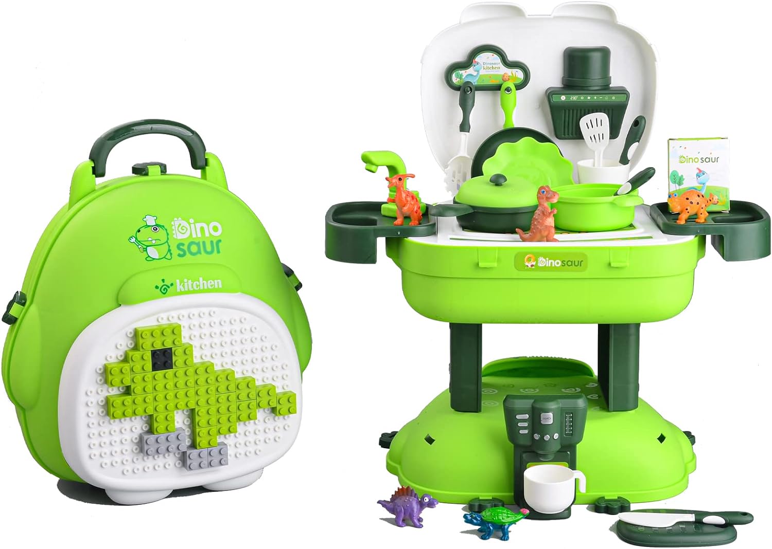 Buy Dino 3 in 1 Kitchen and BackPack 36 Accessories | Yallatoys.com