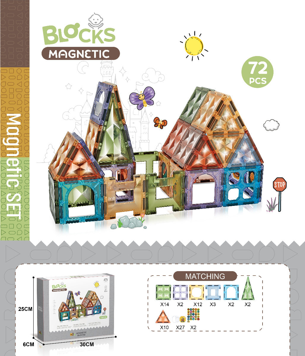 Buy Magnetic Diamond building blocks 72Pcs | Yallatoys.com