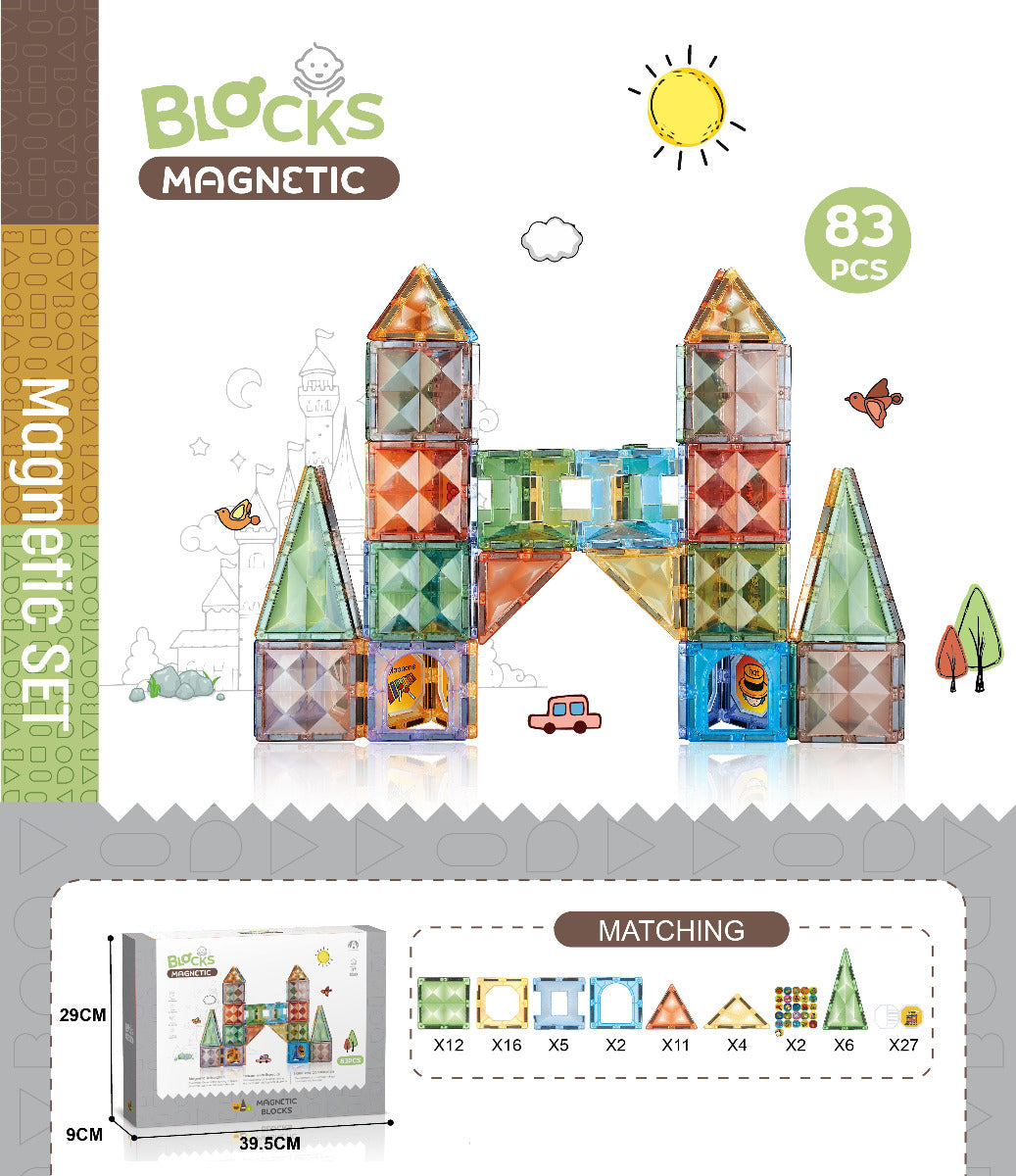 Buy Magnetic Diamond building blocks 83Pcs | Yallatoys.com