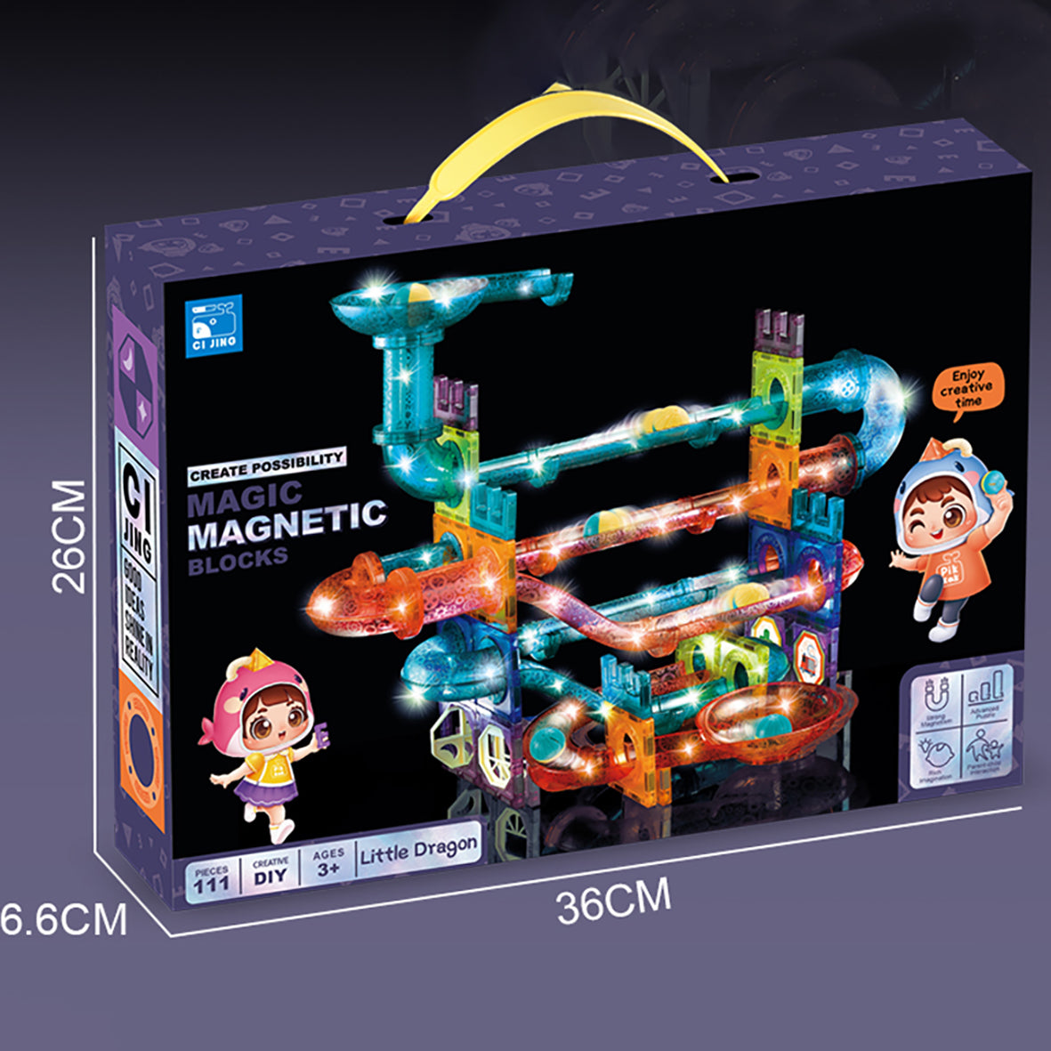 Buy Magnetic Building Blocks With Lighting 111pcs | Yallatoys.com