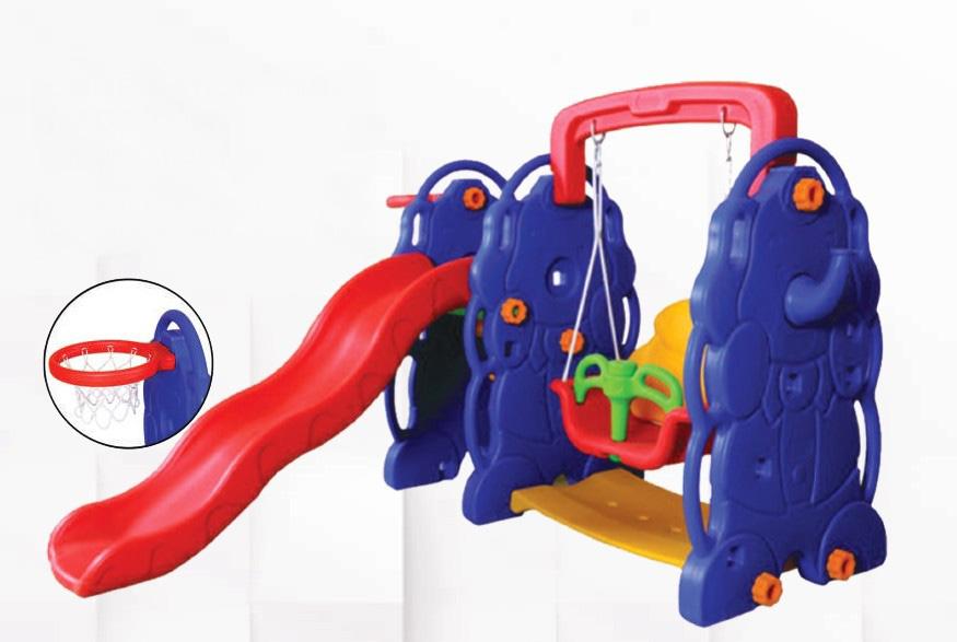 Buy Kids 3-in-1 Junior Climber Slide Swing Set with Basketball Hoop | Yallatoys.com