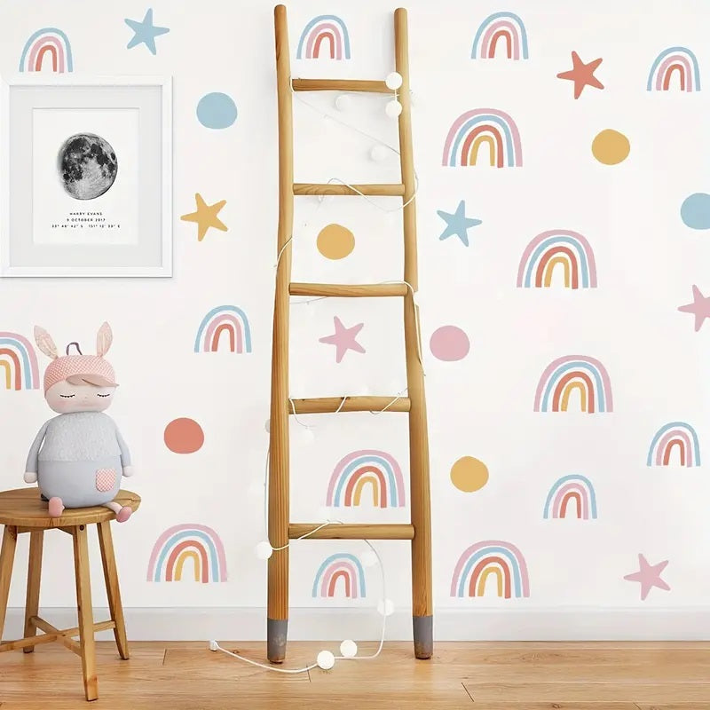 Small Star Dot Wall Stickers For Decorating Bedrooms 64pcs Yalla Gifting Yallatoys