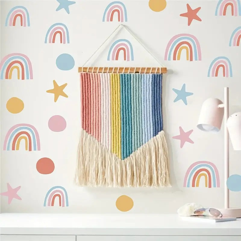 Small Star Dot Wall Stickers For Decorating Bedrooms 64pcs Yalla Gifting Yallatoys