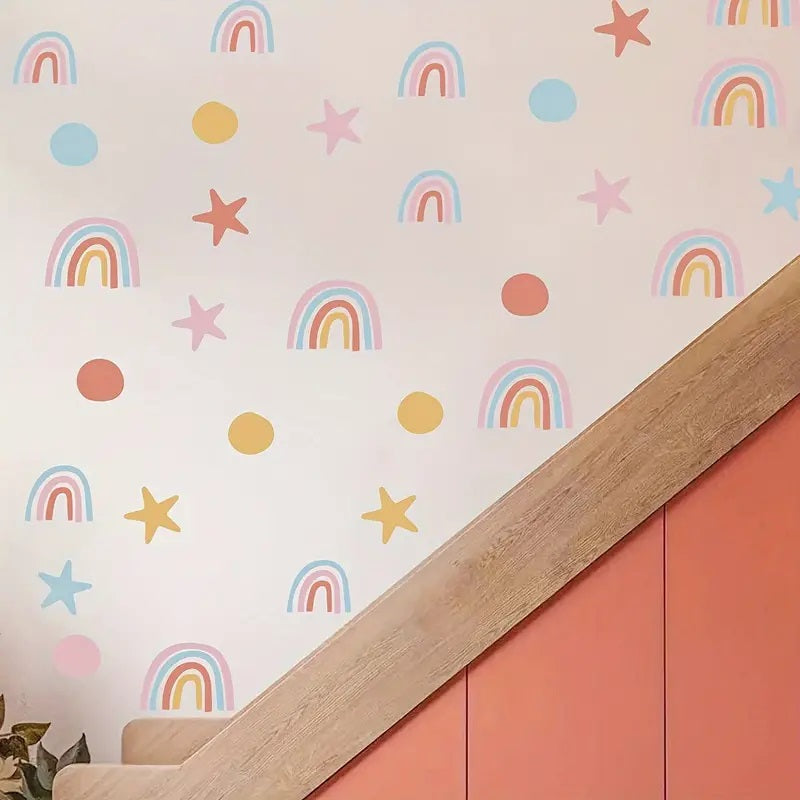 Small Star Dot Wall Stickers For Decorating Bedrooms 64pcs Yalla Gifting Yallatoys