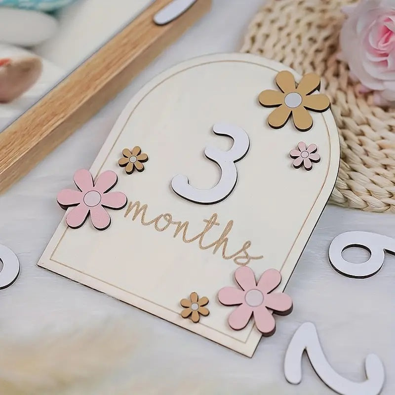 Creative Milestone Card Wooden Milestone Birth Sign And Photography Milestone Card 1pc Yalla Gifting Yallatoys