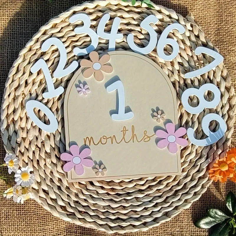 Creative Milestone Card Wooden Milestone Birth Sign And Photography Milestone Card 1pc Yalla Gifting Yallatoys
