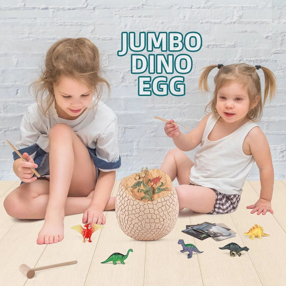 Buy Jumbo Dino Egg Unearth 14 Unique Large Surprise Dinosaurs in One Giant Filled Mining Egg | Yallatoys.com