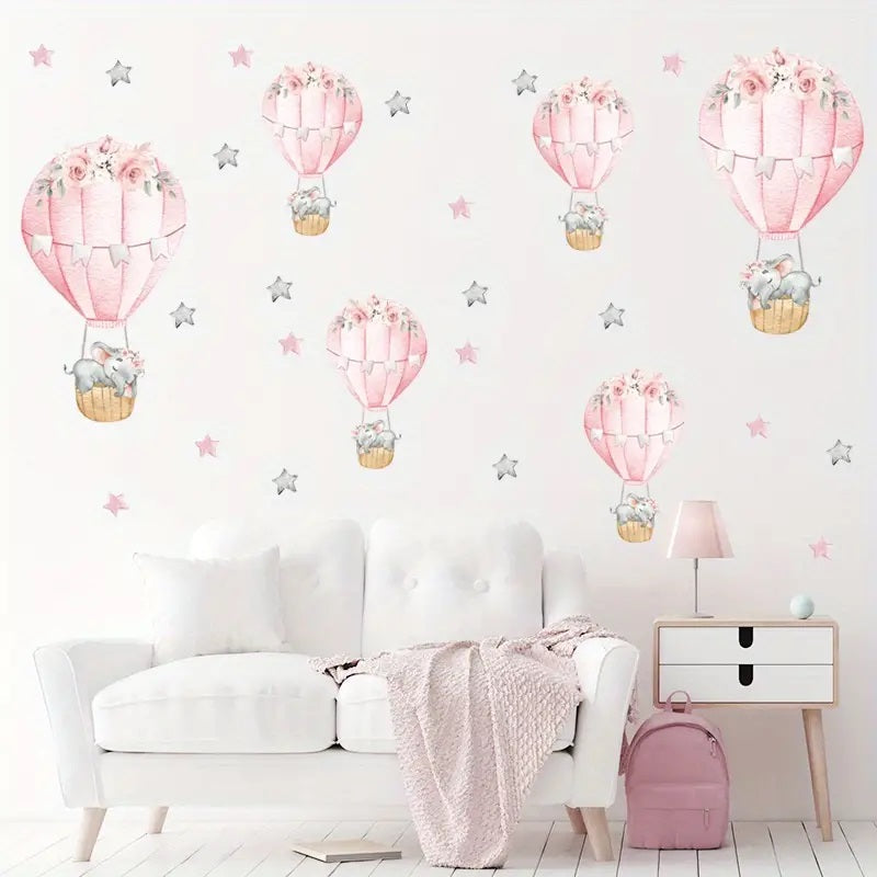 Creative Wall Sticker Hot Air Balloon (Sold Separately Subject to Availability) Yalla Gifting Yallatoys