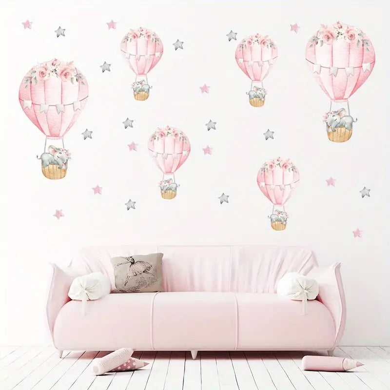 Creative Wall Sticker Hot Air Balloon (Sold Separately Subject to Availability) Yalla Gifting Yallatoys