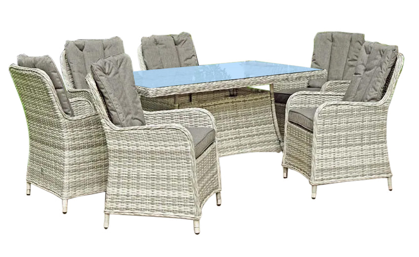 Buy Pezzo 7Pcs Dining Set Light Grey | Yallatoys.com
