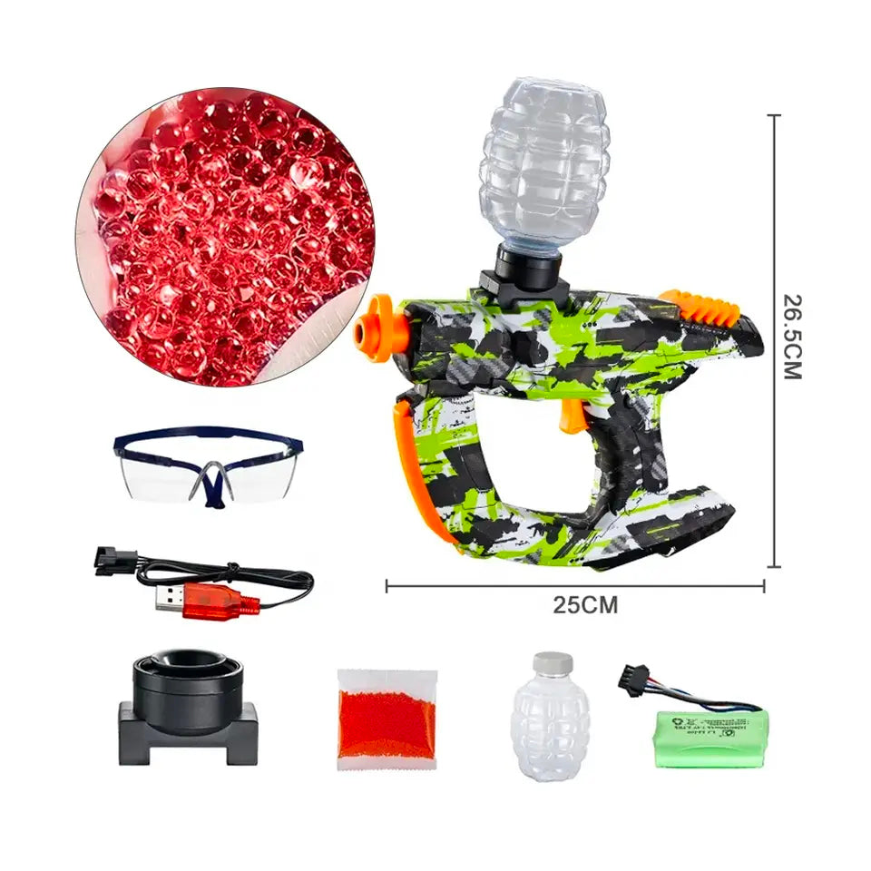 Buy Splatter Ball Blaster With Water Beads Green | Yallatoys.com