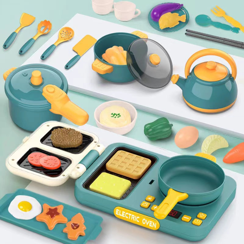 Buy Kitchen Set with 38 Accessories Green | Yallatoys.com