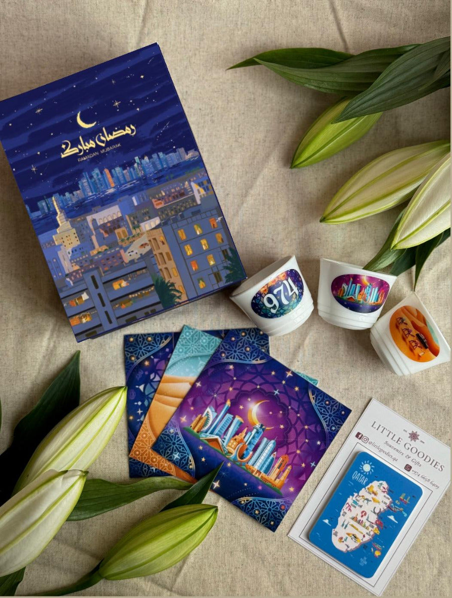 Buy Ramadan Mubarak Gift Box Doha Skyline Theme with Arabic  Text | Yallatoys.com
