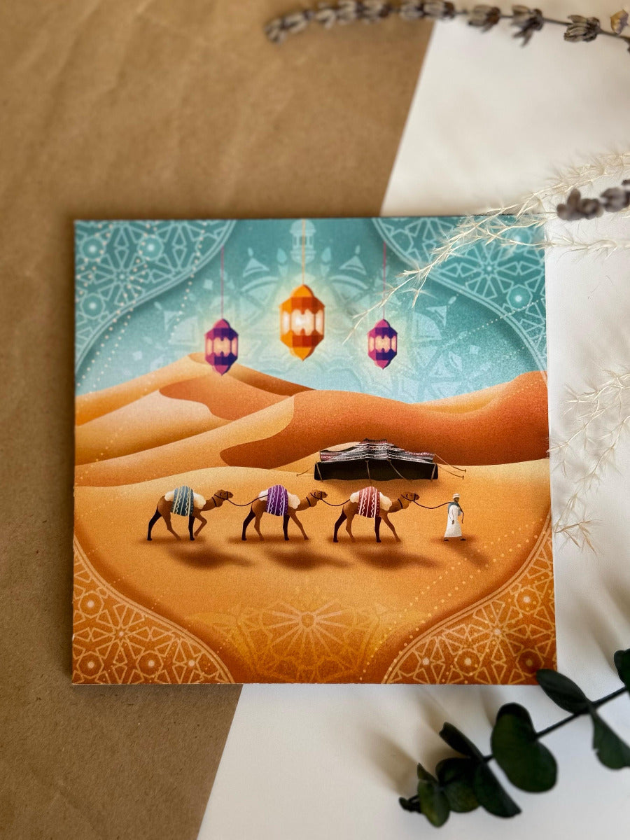Buy Greeting Card Desert Camels Theme | Yallatoys.com