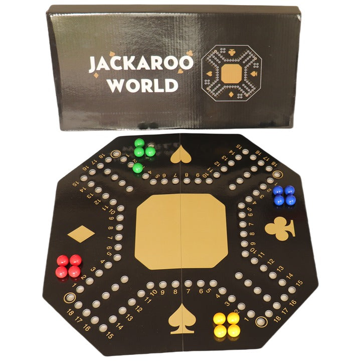 Buy Jackaroo Multi Player Wooden Board Game With Glass Marbles and Cards | Yallatoys.com