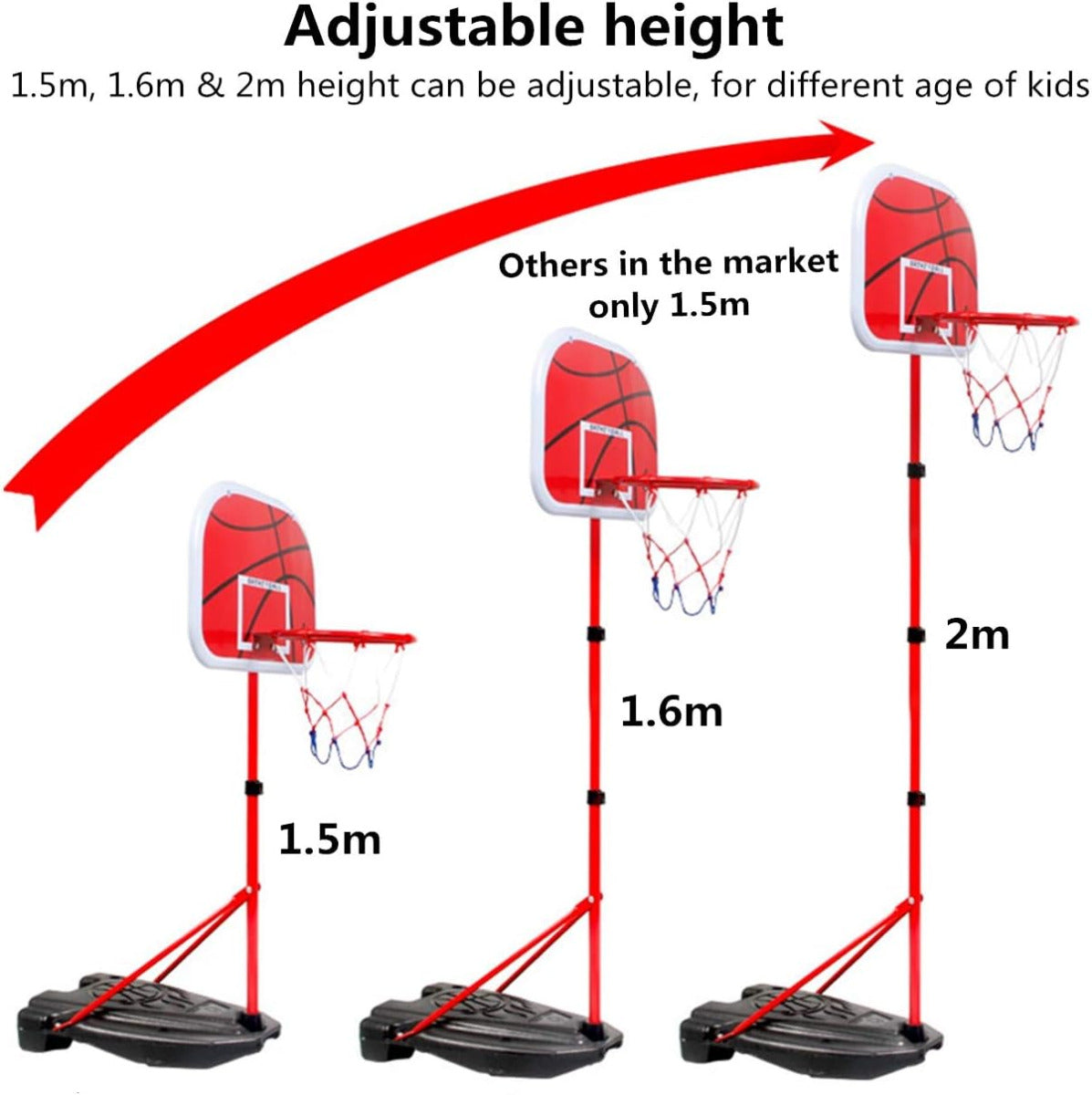 Buy Basketball Stand Hoop Net System | Yallatoys.com