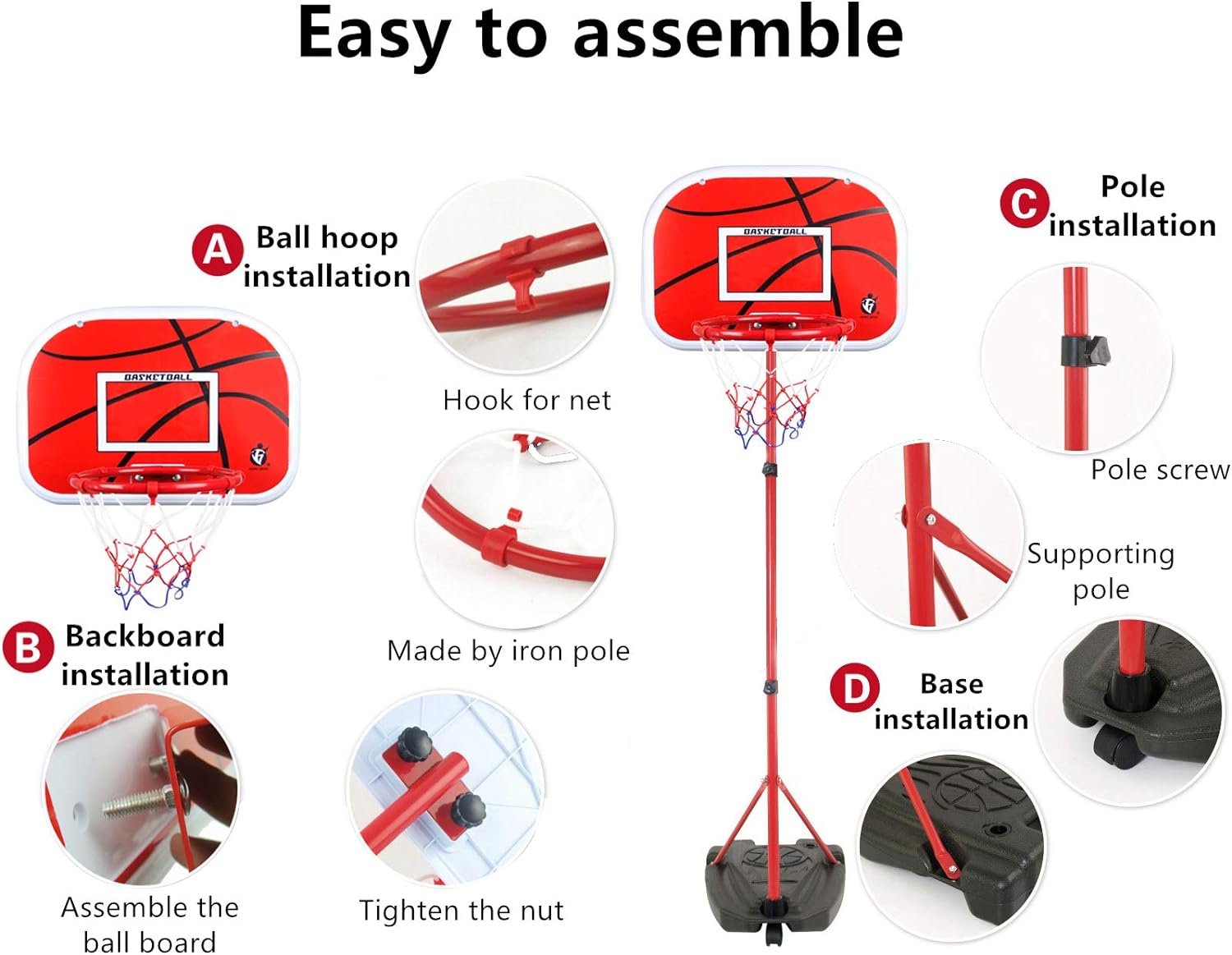 Buy Basketball Stand Hoop Net System | Yallatoys.com