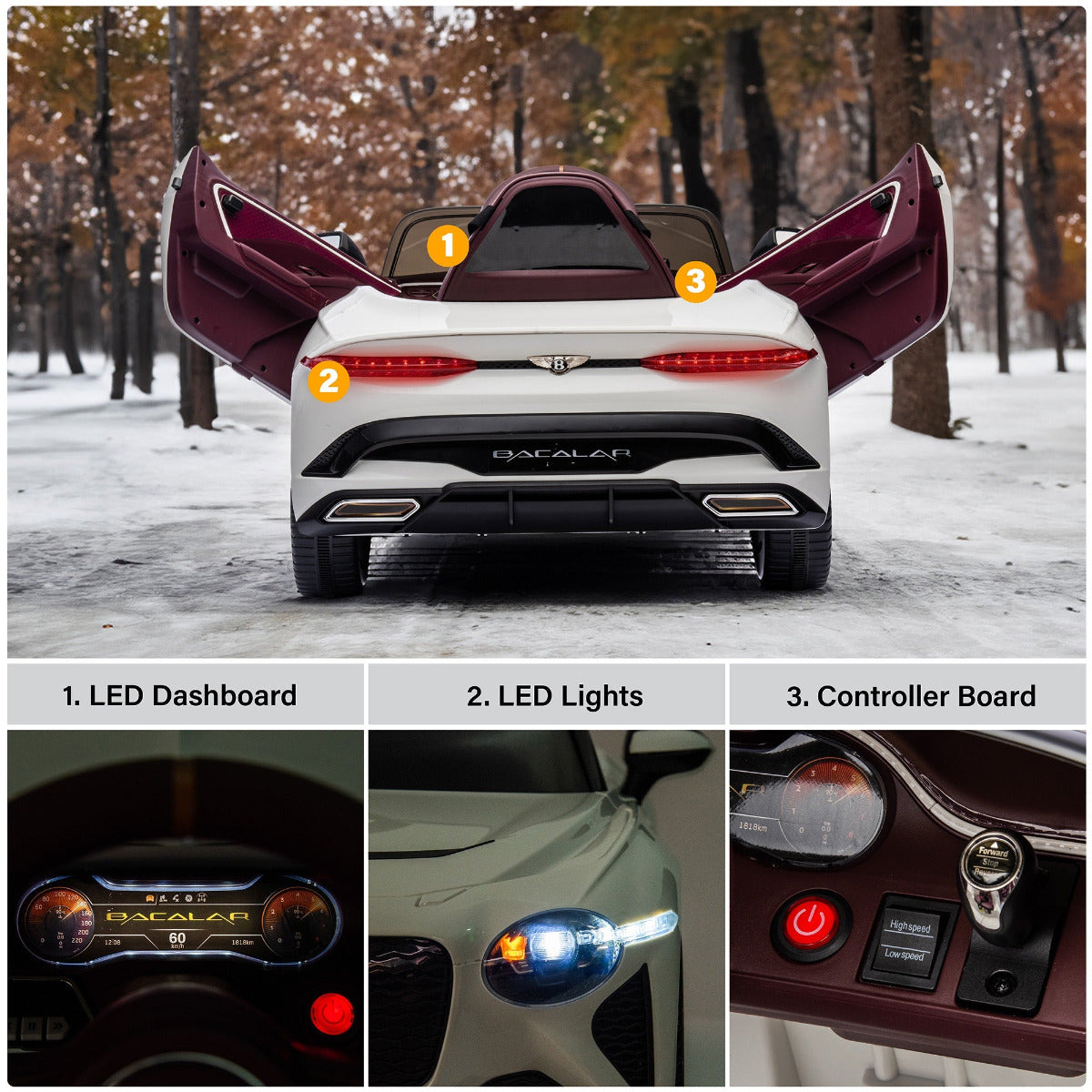 Buy Bentley Bacalar 12V Ride on Car for Kids with Remote Control | Yallatoys.com