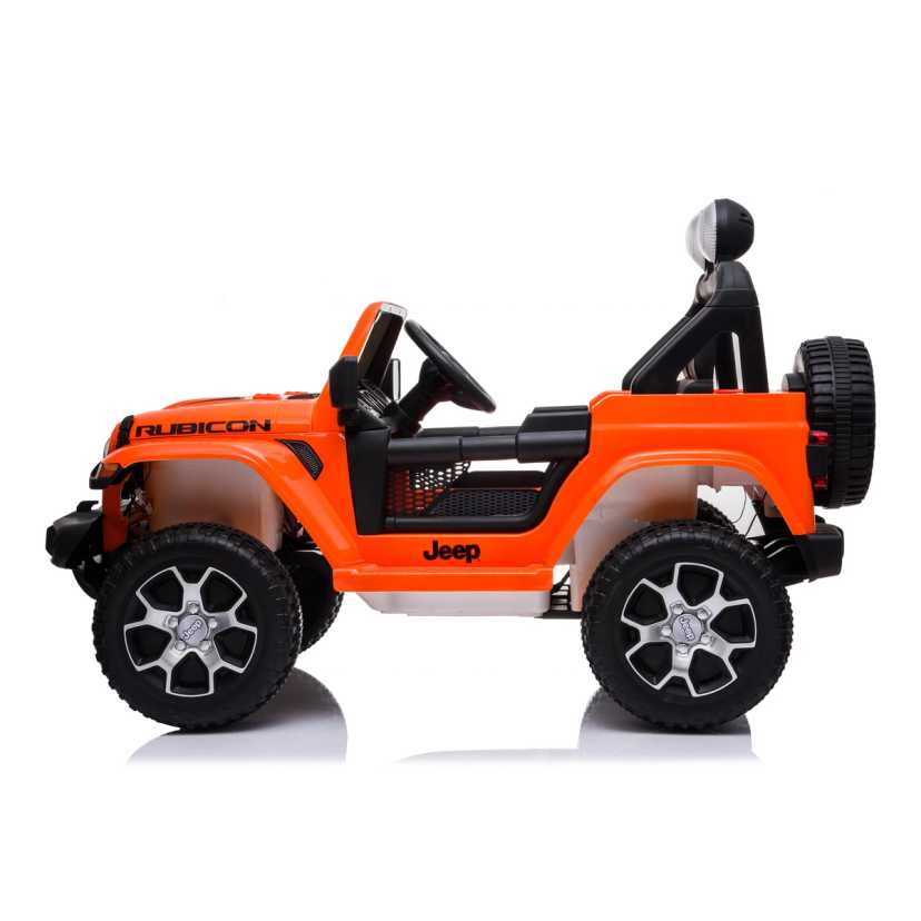 Buy Jeep Wrangler Rubicon 12V Kids Ride On Orange | Yallatoys.com