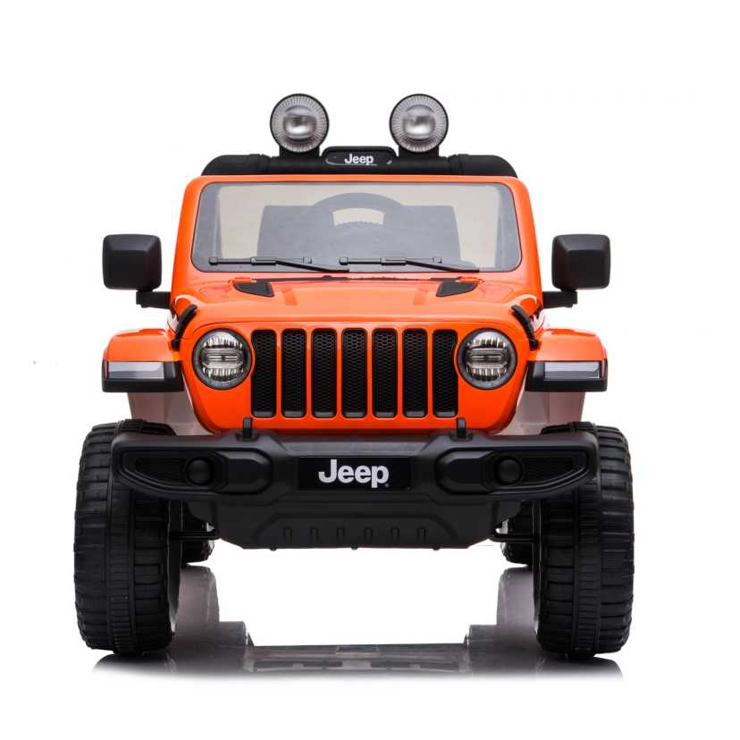 Buy Jeep Wrangler Rubicon 12V Kids Ride On Orange | Yallatoys.com