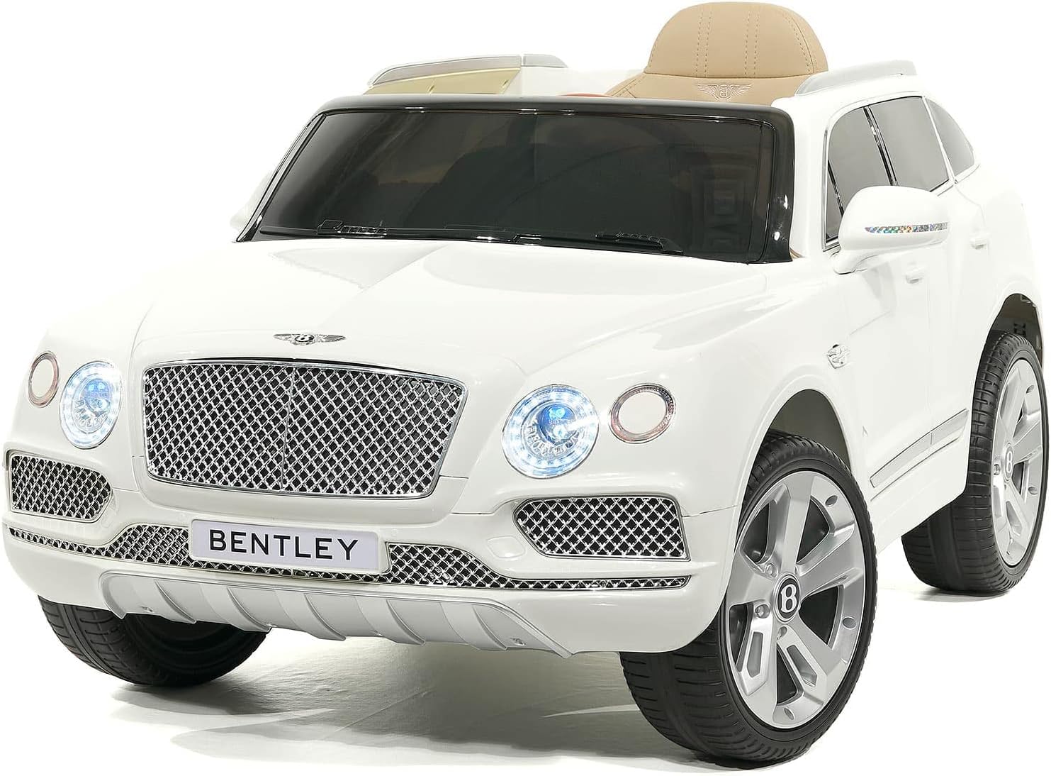Buy Bentley Bentayga 12V Power Children Ride On Car Truck with Parental Remote White (Sold Separately Subject to Availability) | Yallatoys.com