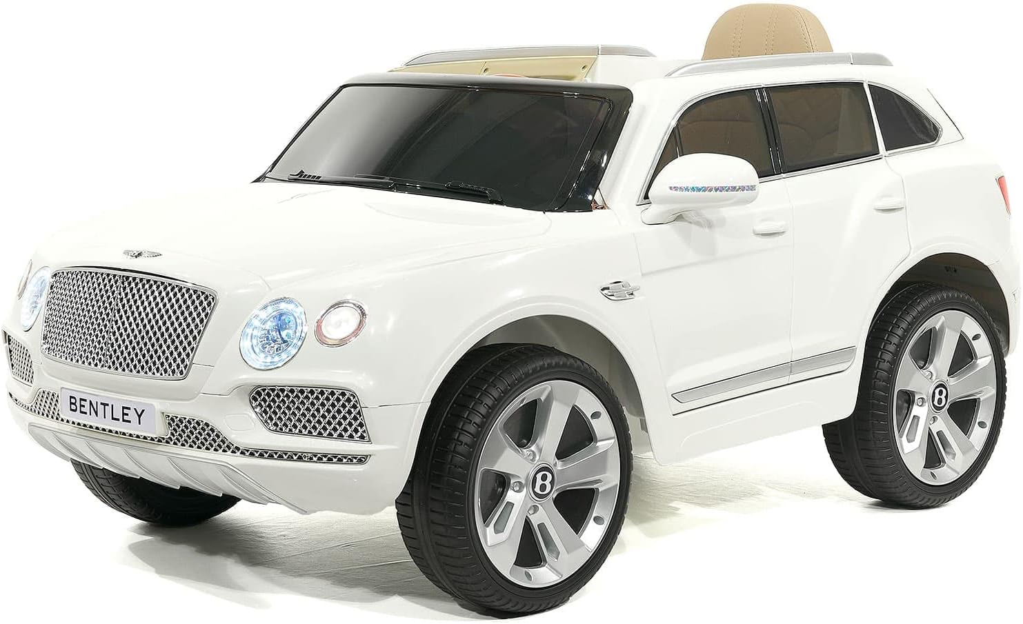 Buy Bentley Bentayga 12V Power Children Ride On Car Truck with Parental Remote White (Sold Separately Subject to Availability) | Yallatoys.com