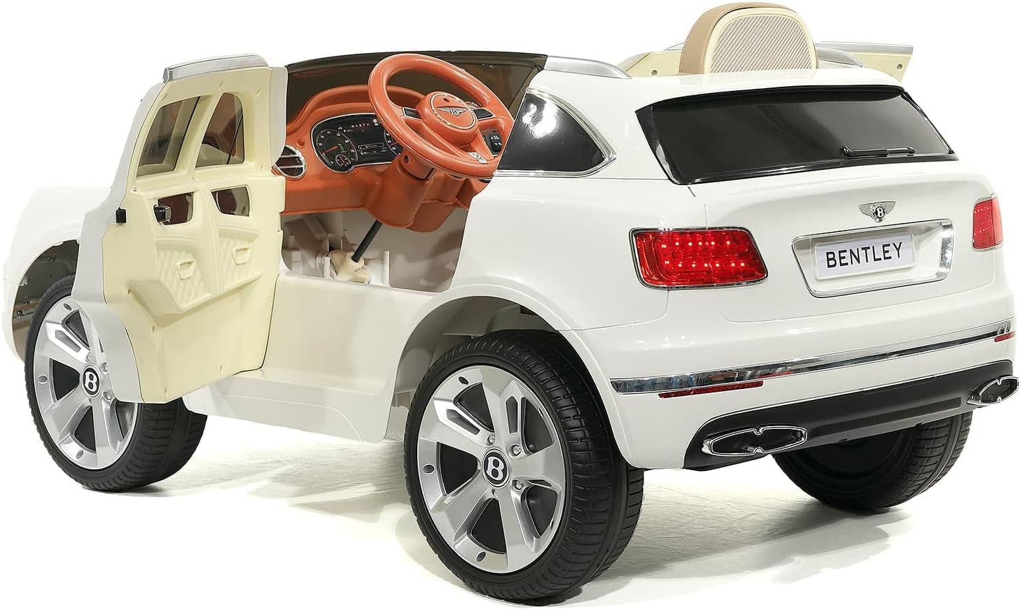 Buy Bentley Bentayga 12V Power Children Ride On Car Truck with Parental Remote White (Sold Separately Subject to Availability) | Yallatoys.com