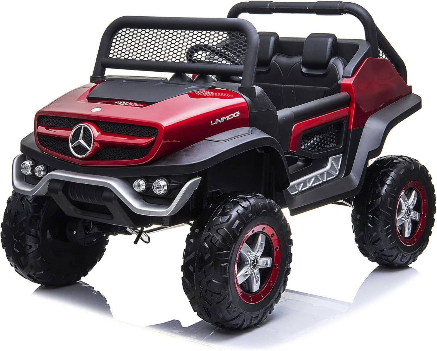 Buy Mercedes Unimog 12V UTV with 2 Seats and Remote Control Red | Yallatoys.com