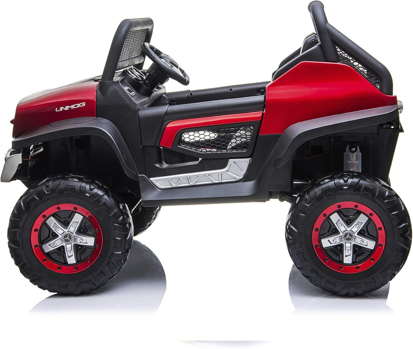Buy Mercedes Unimog 12V UTV with 2 Seats and Remote Control Red | Yallatoys.com