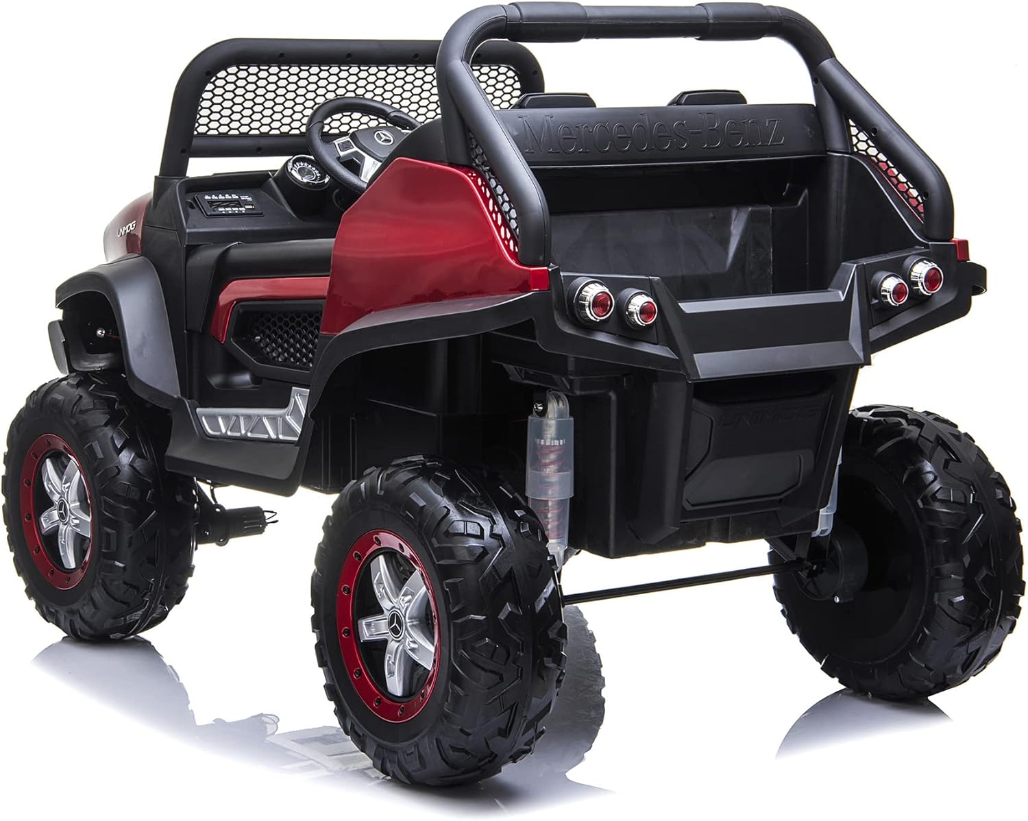 Buy Mercedes Unimog 12V UTV with 2 Seats and Remote Control Red | Yallatoys.com