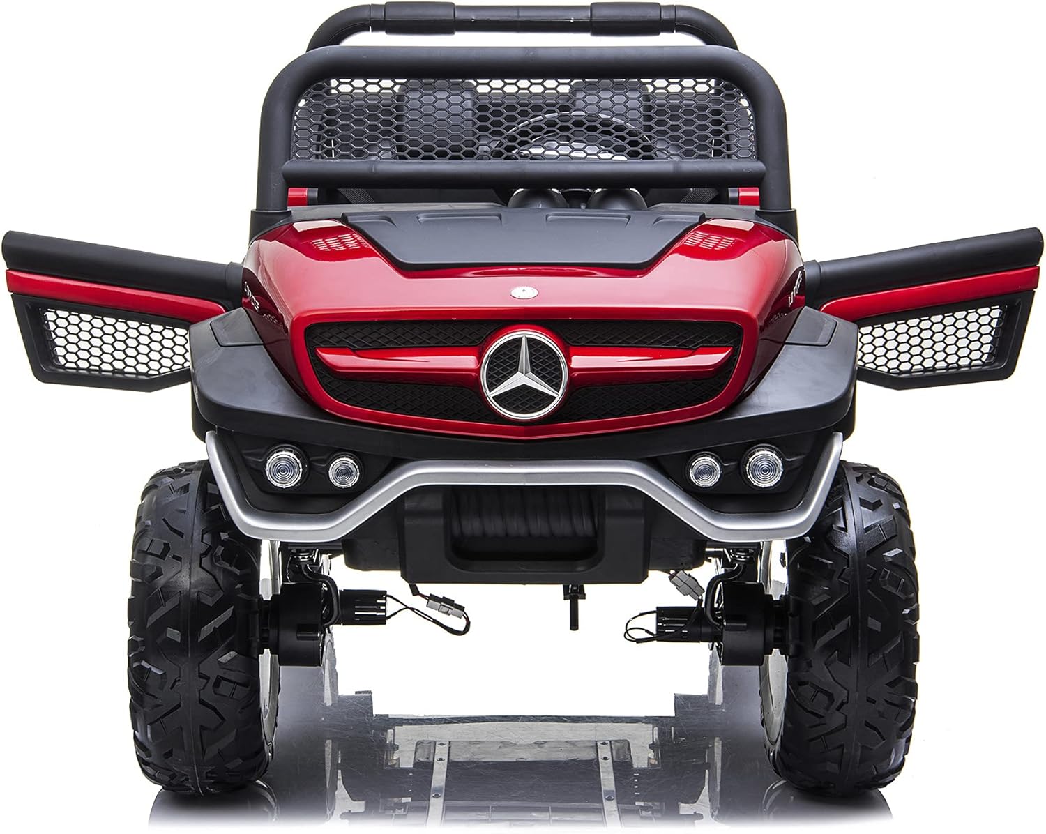 Buy Mercedes Unimog 12V UTV with 2 Seats and Remote Control Red | Yallatoys.com