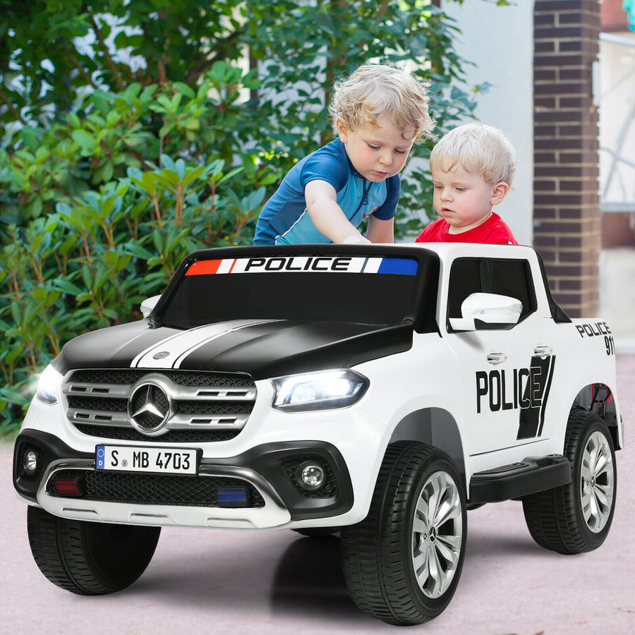 Buy Mercedes Benz X Class 12V 2 Seater Kids Ride On Car Police Car | Yallatoys.com