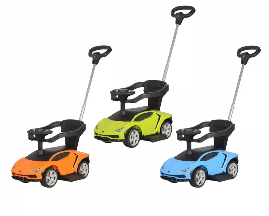 Buy Lamborghini 3 in 1 Ride On Car with Canopy and Handle (Sold Separately Subject to Availability) | Yallatoys.com