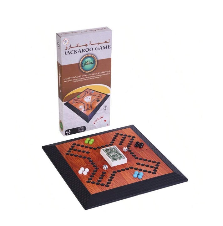 Buy Jackaroo Arabic & English Cards Checkers Board Game 1 Box | Yallatoys.com
