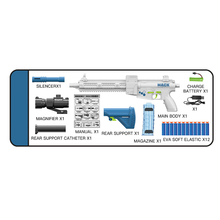 Buy M416 Eva Soft Bullet Emitter White | Yallatoys.com
