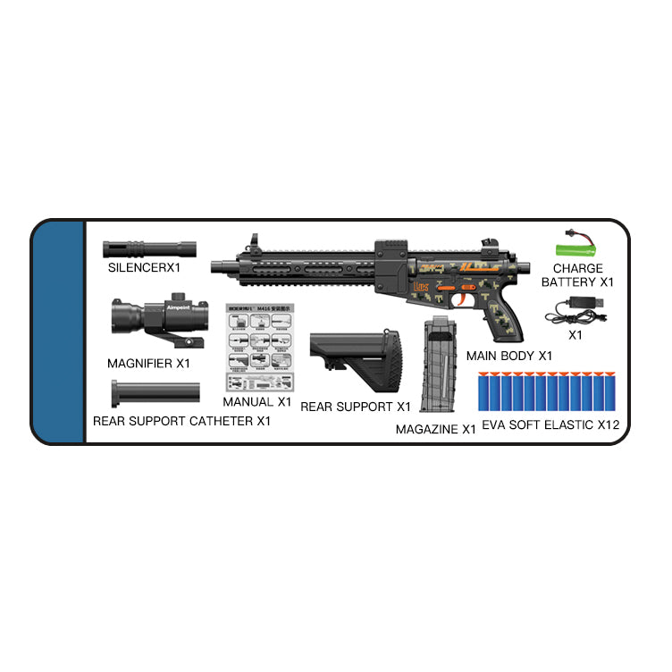 Buy M416 Eva Soft Bullet Emitter Black | Yallatoys.com