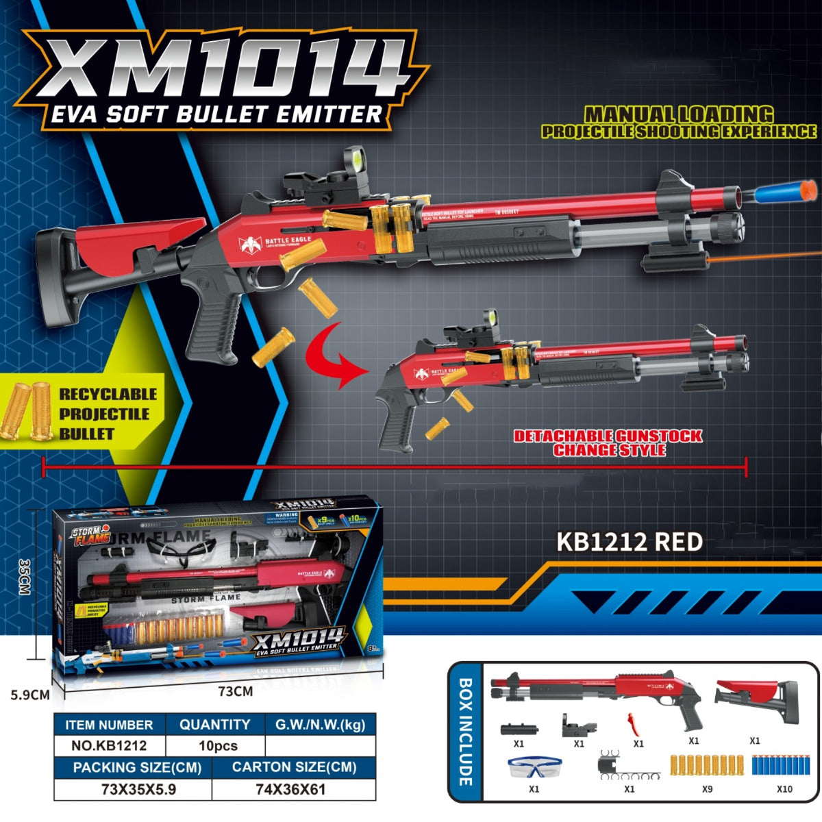Buy XM1014 Soft Bullet Emitter Red | Yallatoys.com
