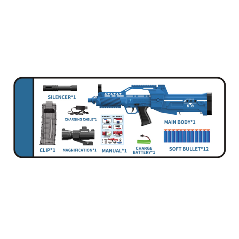 Buy QBZ Soft Bullet Emitter Blue | Yallatoys.com