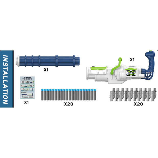 Buy Catlin Hand Pull Soft Bullet Cannon White | Yallatoys.com