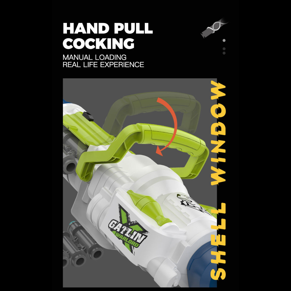 Buy Catlin Hand Pull Soft Bullet Cannon White | Yallatoys.com