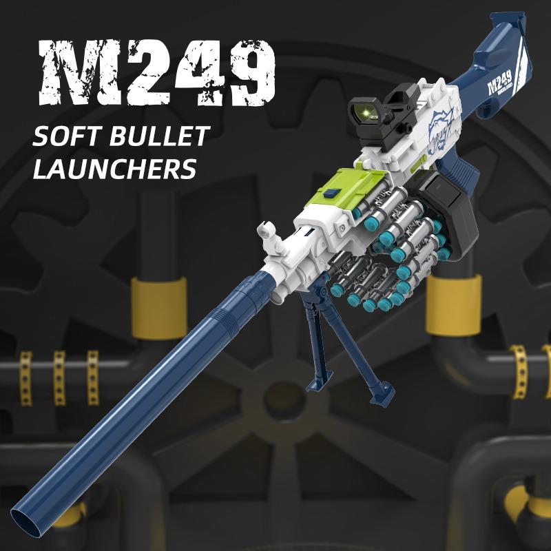 Buy M249 Manual Pull Soft Bullet Rifle | Yallatoys.com