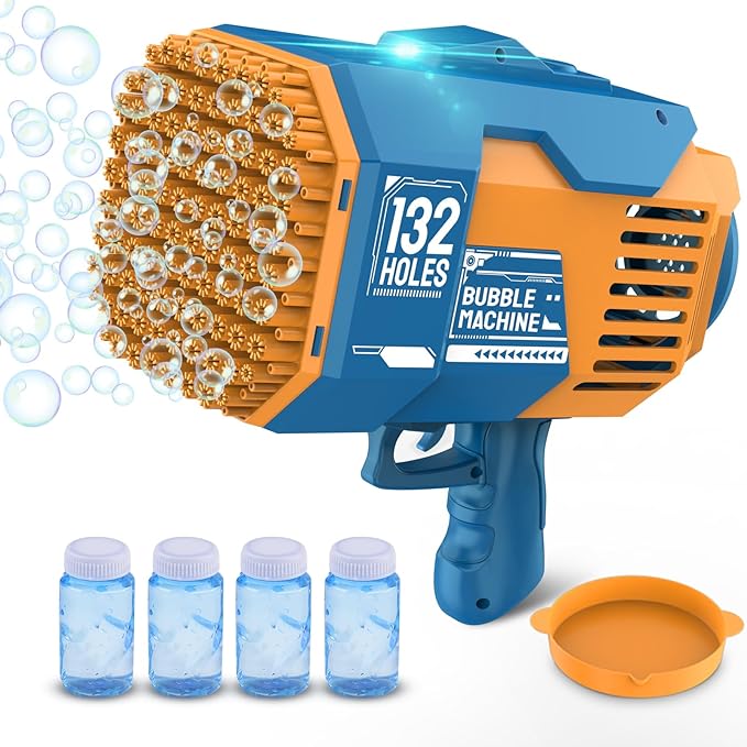 Buy Bubble Gun Machine 132 Holes Blue | Yallatoys.com