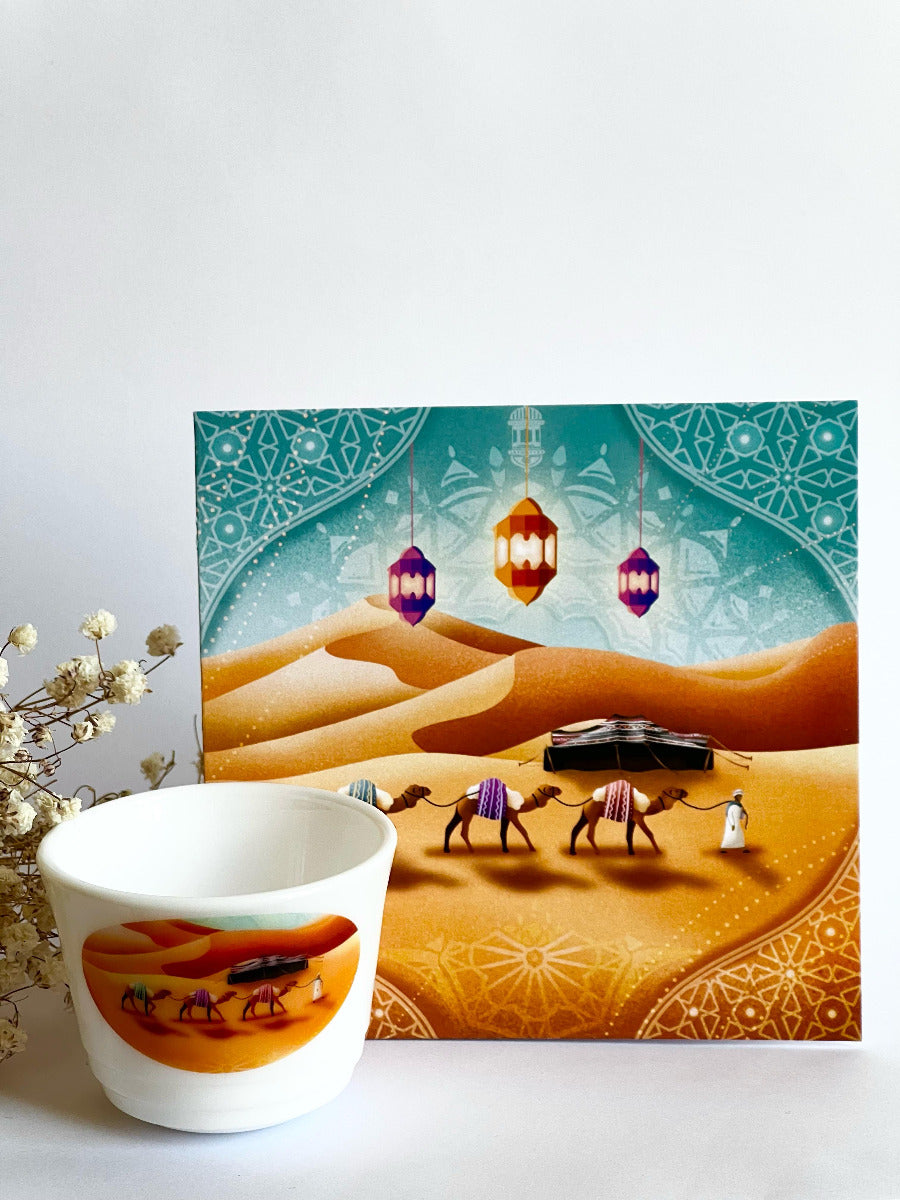 Buy Kahwa cup Dessert and Camels with Greeting Card | Yallatoys.com
